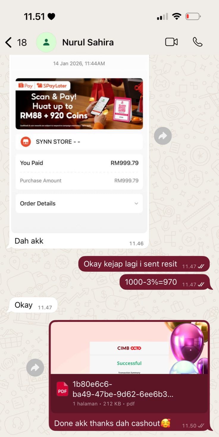 Testimoni Boost PayFlex Success