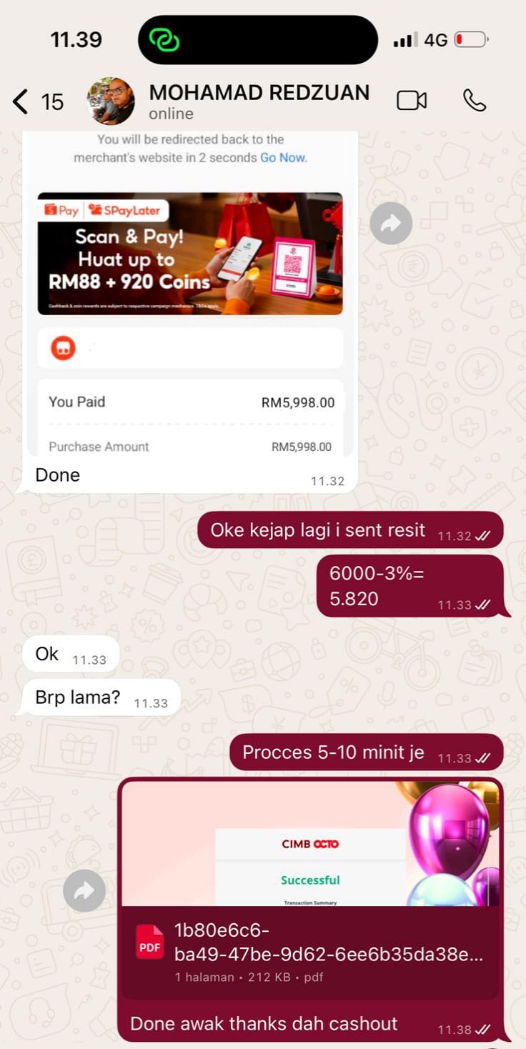 Testimoni Grab PayLater Pantas